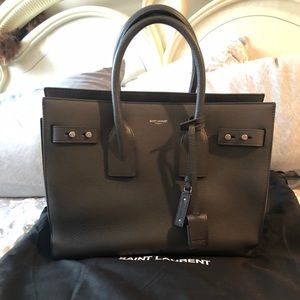 Saint Laurent Asphalt Small Sac De Jour
